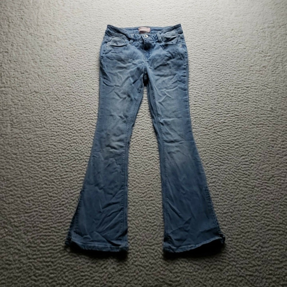 Squeeze Jeans Womens 10 Blue Light Wash Flare Regular Fit Stretch Denim Pants